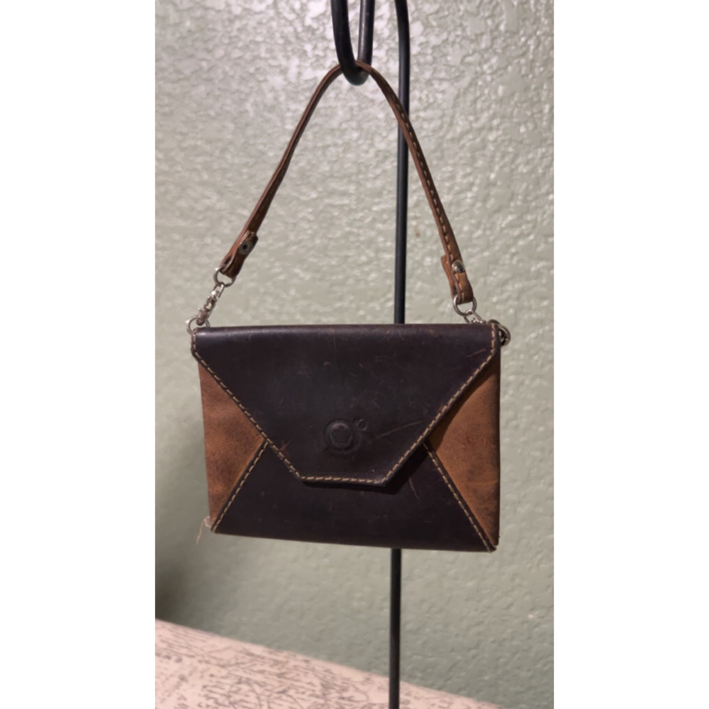 Vintage Born Brown Tan Leather Clutch Wristlet One Size - Picture 2 of 5